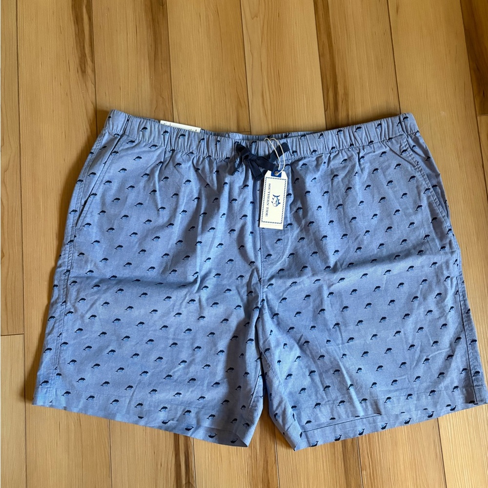 Southern Tide Blue Allover Dolphins Swim Shorts XXL
